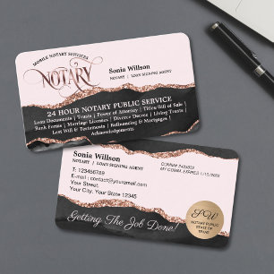 Carte De Visite Agent de signature de crédit et de notaire mobile 