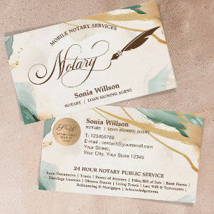 Carte De Visite Agent de signature de crédit et de notaire mobile 