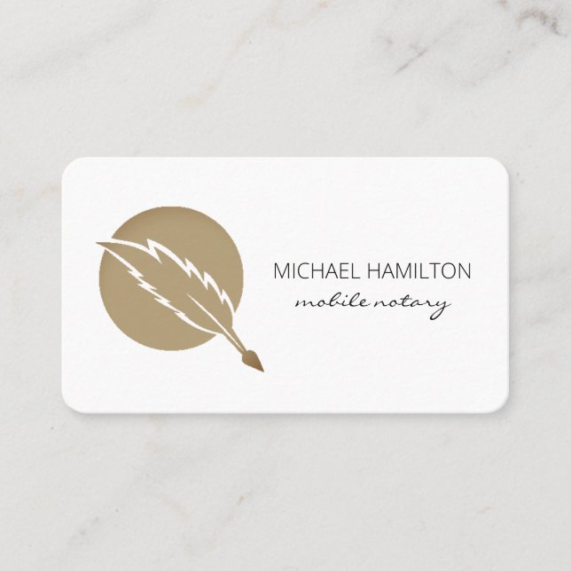 Carte De Visite Agent de signature de notaire mobile (Devant)
