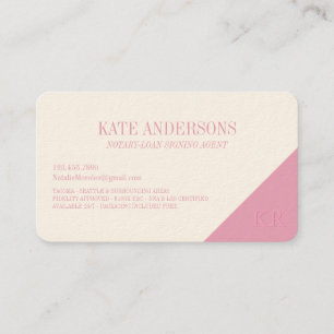 Carte De Visite Agent de signature de notaire public Monogramme Mo