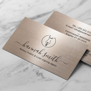 Carte De Visite Agent de signature de prêt de notaire mobile minim