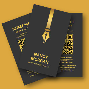 Carte De Visite Agent de signature de prêt de notaire public Code