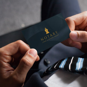 Carte De Visite Agent de signature de prêt de stylo à encre publiq