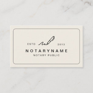 Carte De Visite Agent de signature de prêt mobile Notaire public I