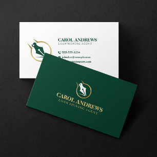 Carte De Visite Agent de signature de prêt moderne Notaire public 
