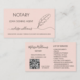 Carte De Visite Agent de signature de prêt notaire