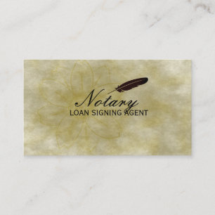 Carte De Visite Agent de signature de prêt notaire Gold Flower Bus