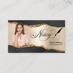 Carte De Visite Agent de signature de prêt notaire Insertion moder