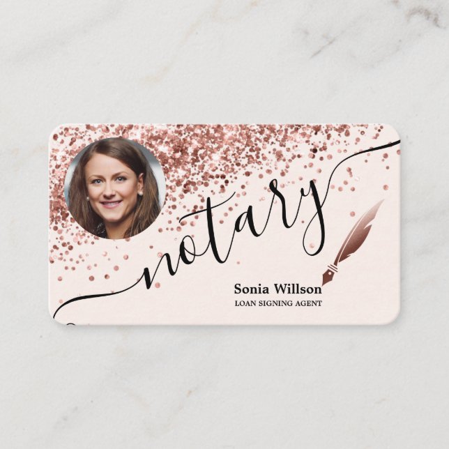 Carte De Visite Agent de signature de prêt notaire Moderne Ajouter (Devant)