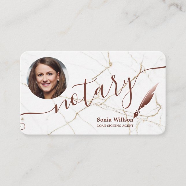 Carte De Visite Agent de signature de prêt notaire Moderne Ajouter (Devant)