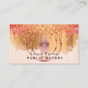 Carte De Visite Agent de signature de prêt notaire Procureur Or Ro