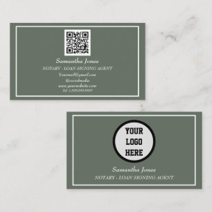 Carte De Visite Agent de signature de prêt notaire QR Code Sage Gr