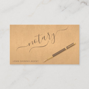 Carte De Visite Agent de signature de prêt notaire typographie mod