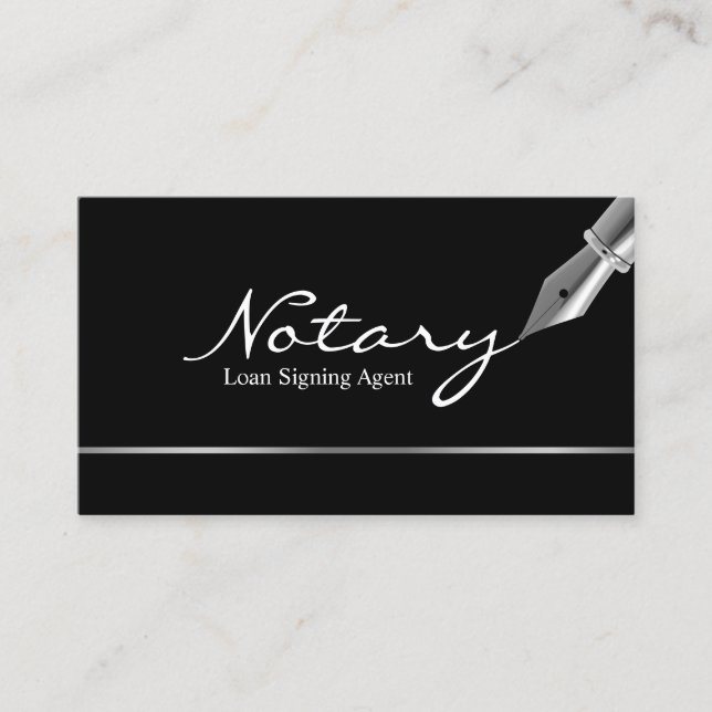 Carte De Visite Agent de signature de prêt notarié (Devant)