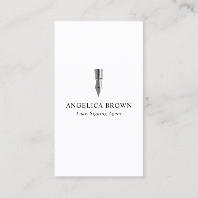 Carte De Visite Agent de signature de prêt notarié (Devant)
