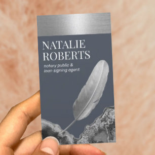 Carte De Visite Agent de signature de prêt public notaire Agate d'