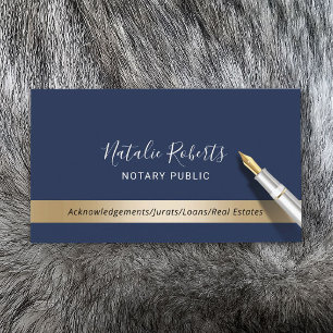 Carte De Visite Agent de signature de prêt public notaire Marine &