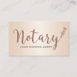 Carte De Visite Agent de signature de prêt public notaire Modern P
