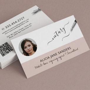 Carte De Visite Agent de signature mobile de notaire photo moderne