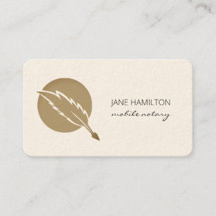 Carte De Visite Agent de signature notarial Élégant