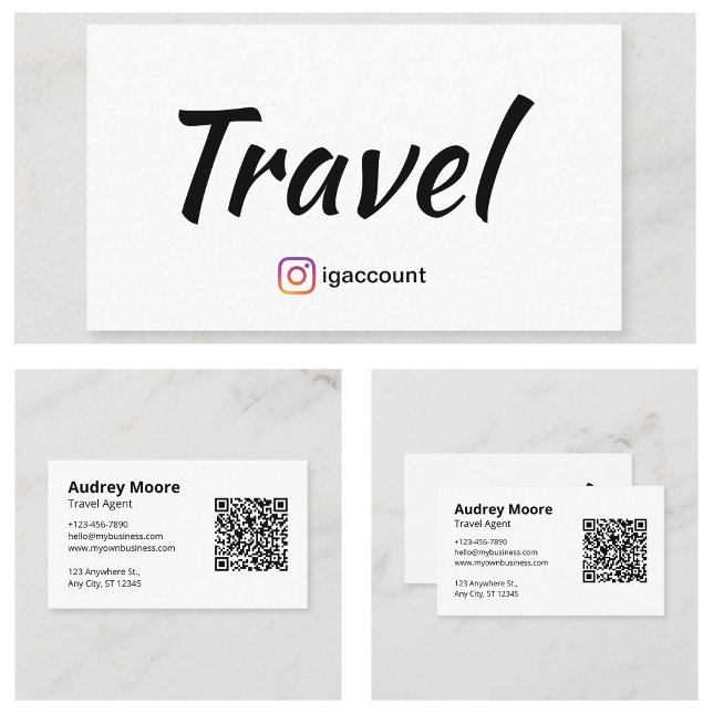 Carte De Visite Agent de voyage (Travel Agent Business Cards)