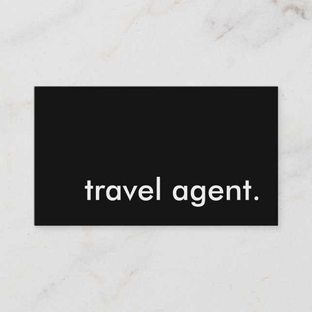 Carte De Visite agent de voyage. (Devant)