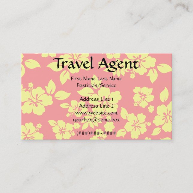 Carte De Visite Agent de voyage (Devant)