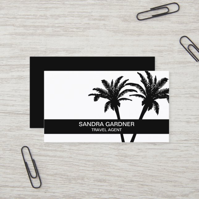Carte De Visite Agent de voyage de guide touristique (Devant/Arrière en situation)