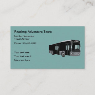 Carte De Visite Agent de voyage du Tour Bus