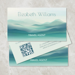 Carte De Visite Agent de voyage Green Mountains   Code QR