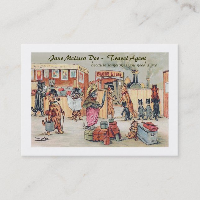 Carte De Visite Agent de voyage ou organisateur de voyages drôle (Devant)
