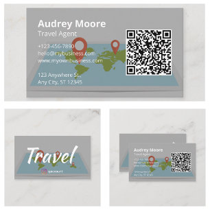 Carte De Visite Agent de voyage personnalisé