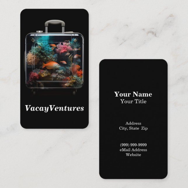 Carte De Visite Agent de voyage / Vacances (Devant / Derrière)