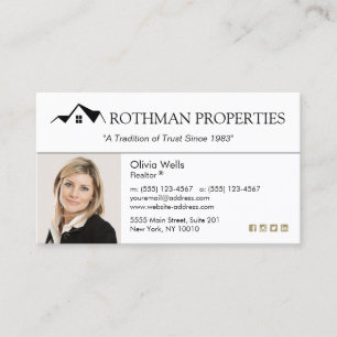 Carte De Visite Agent immobilier Ajouter un logo de maison photo
