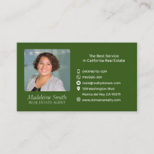 Agent immobilier avec photo Olive Green