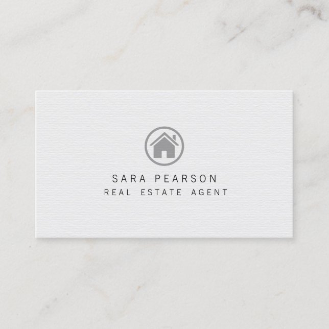 Carte De Visite Agent immobilier Black House Icon Investissement (Devant)
