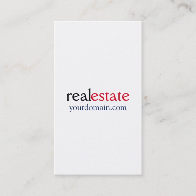 Carte De Visite Agent immobilier blanc élégant professionnel (Devant)