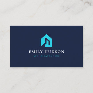 Carte De Visite Agent immobilier bleu marine