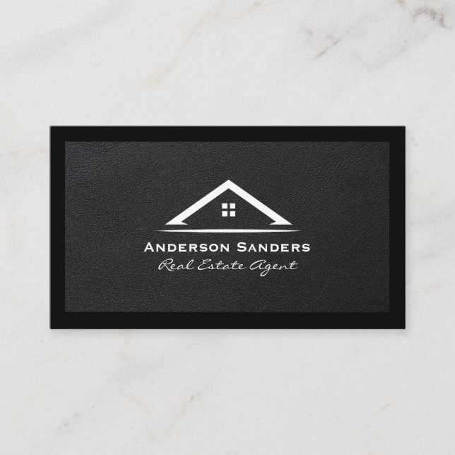 Carte De Visite Agent immobilier | Cuir Lux Executive (Devant)
