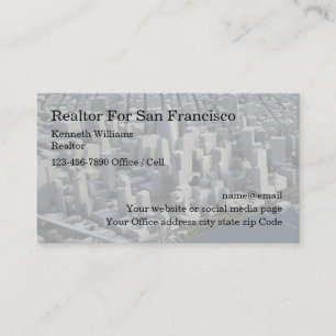 Carte De Visite Agent immobilier de San Francisco