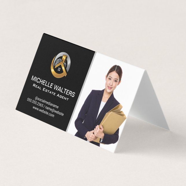Carte De Visite Agent immobilier | Entreprise d'image personnalisé (Devant)