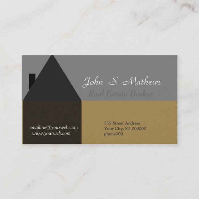 Carte De Visite Agent immobilier et professionnel immobilier (Devant)