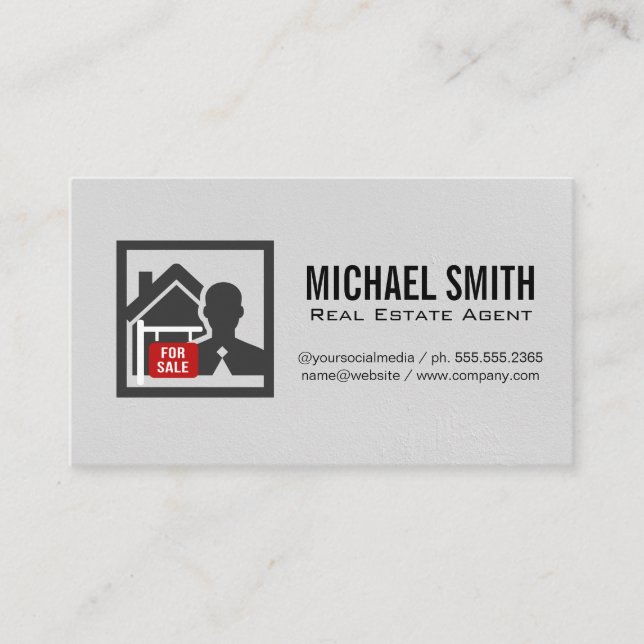 Carte De Visite Agent immobilier | Gestionnaire de propriétés (Devant)