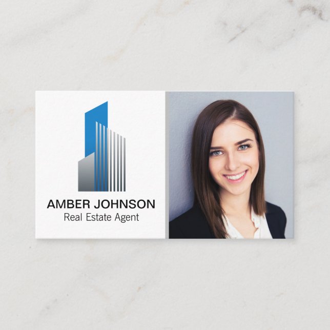 Carte De Visite Agent immobilier | Logo de construction (Devant)