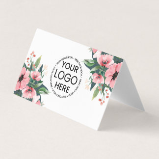 Carte De Visite Agent Immobilier Logo Gray Blush Bloom