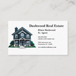Carte De Visite Agent immobilier Logo maison traditionnelle