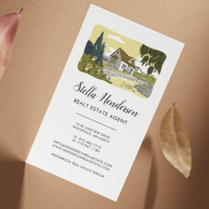 Carte De Visite Agent Immobilier Maison Élégante Paysage