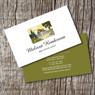 Carte De Visite Agent Immobilier Maison Élégante Paysage