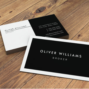 Carte De Visite Agent immobilier minimaliste courtier professionne