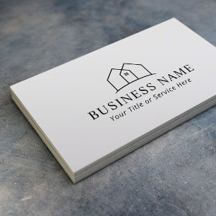 Carte De Visite Agent immobilier minimaliste du logo de la maison